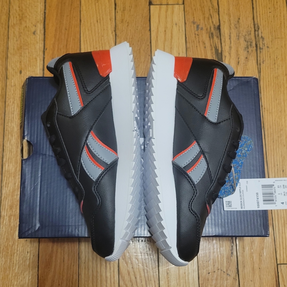 Reebok Black and Gray Sneakers with Red Accents